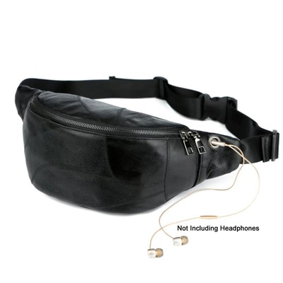 Genuine Leather Men Women Waist Bag Bum Bag Hip Pouch Belly Sport Fanny Pack