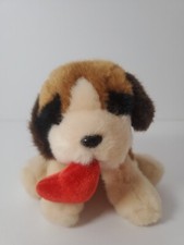 Tri Russ Saint Bernard Puppy Dog 5" Plush Straight From The Heart Valentine Toy