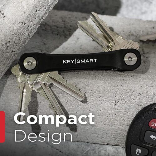 KeySmart Flex Compact Keyring Key Holder Black - Picture 3 of 6