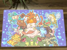 WVICM Custom Playmat Frog Deck TCG CCG Table Playing Pad Trading Card Game Mat