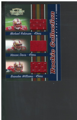 A3093 - 2006 Threads Rookie Coll Materialien Triple #2 Robinson Davis Williams /