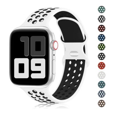 MARKENLOS Cinturino Silicone Cinturino Sport per Apple Watch 11 10 9 8 7 6 5 4 SE 40-49mm Ultra 3 2