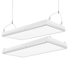 2FT Linear LED High Bay Lights, Commercial LED Warehouse Shop Light Fixture 2PCS