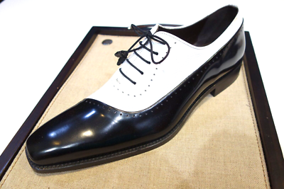 Mezlan Shoes Custom Contoured Black White Spectator Oxford 