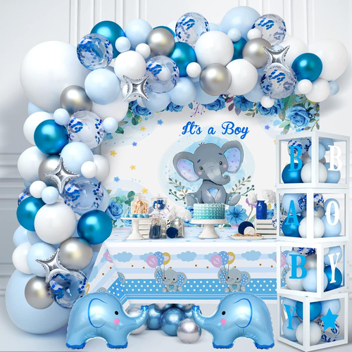 Déco Fête Diplôme 2025 - 141 Pièces Ballons Bleu Et Argent - Arche à Ballons Incluse