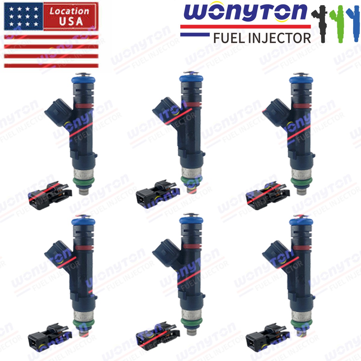 Set 6 Upgrade Bosc* EV14 Fuel Injectors For 01-06 Porsche