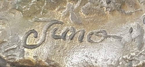 POPULAR BRONZE SCULPTURE NUDE GIRL FRENCH STATUE SIGNED FIGURINE FIGURE NR - Picture 10 of 10