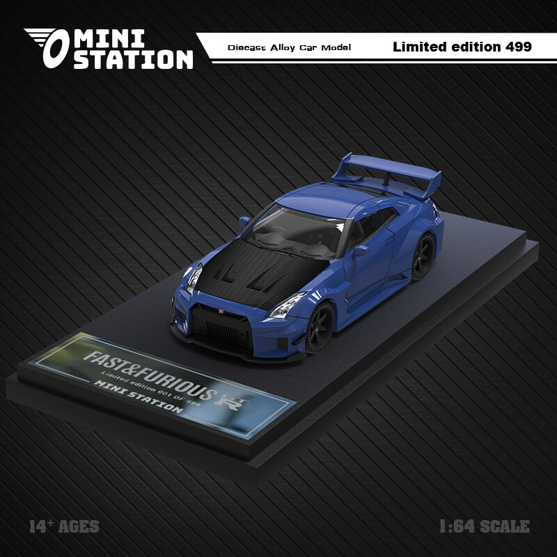 Mini Station 1:64 Fast & Furious Brian's GTR R35 3.0 Model