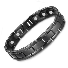Black Nice Magnetic Bracelet men women Arthritis Pain Relief Balance Energy Joy