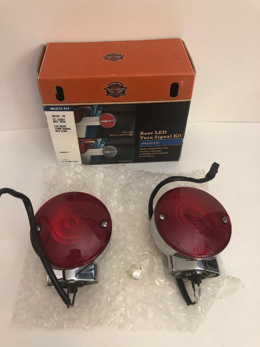 Harley Davidson Genuine UNLABLED REAR TURN SIGNALS RED LENS-Wrong