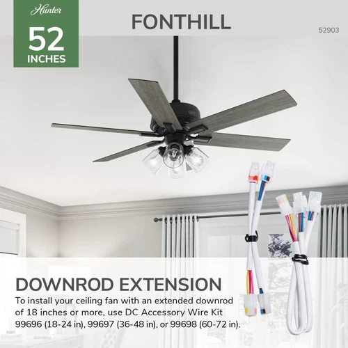 Hunter 52 inch Fonthill ENERGY STAR® HunterExpress Matte Black Ceiling Fan - Picture 9 of 19