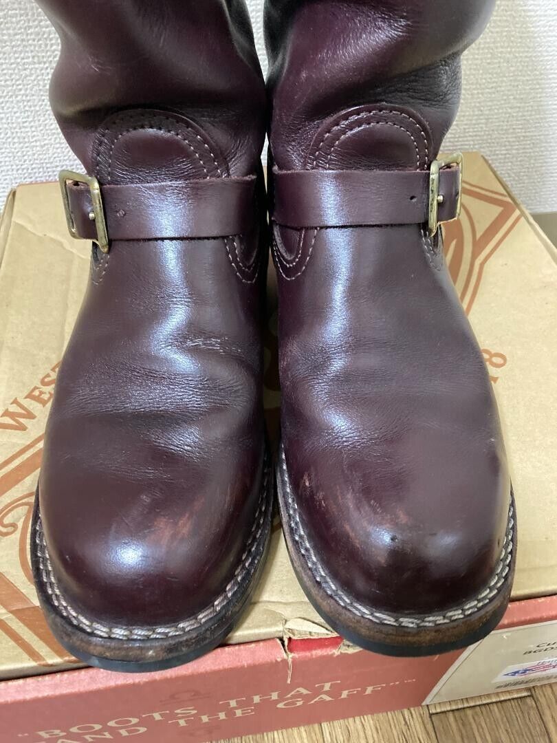 Wesco custom boss 7.5 E Burgundy Brown Men's Work engineer Wesco custom boss 7.5 E Burgundy Brown Men's Work engineer