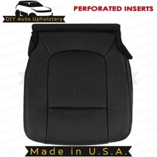 2013-2016 For Ford F250 PLATINUM Driver Bottom Leather Seat Cover Black