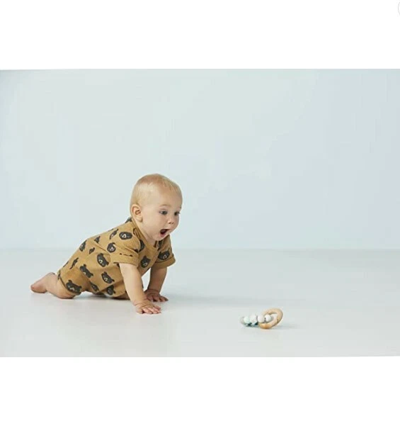 Nuevo Mud Pie Bebé OSO MAMELUCO CORTO 9-12 meses Marrón Unisex Niño Niña Regalo Foto 4 de 4