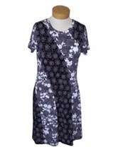 Michael Kors Back & White Floral Dress Small NWT