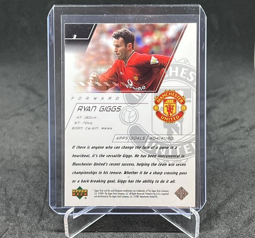 RYAN GIGGS 2001 Upper Deck Soccer Card MANCHESTER UNITED #3 PSA - Picture 2 of 2