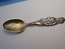 Antique STERLING SILVER SPOKANE FALLS NATIVE AMERICAN SOUVENIR SPOON SHEPARD MFG