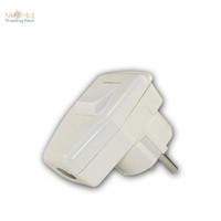 Schuko-Winkelstecker Mit Schalter, 230V/16A, Weiß, Schukostecker
