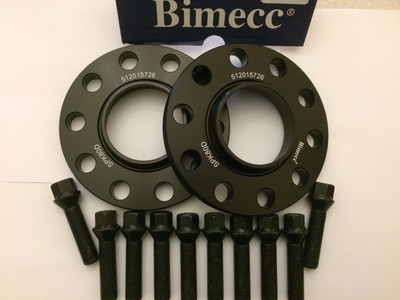 25mm BIMECC SCHWARZ RADNABE ZENTRISCH DISTANZSCHEIBEN + 10 X 50mm BOLZEN SEAT SKODA M14X1,5 57