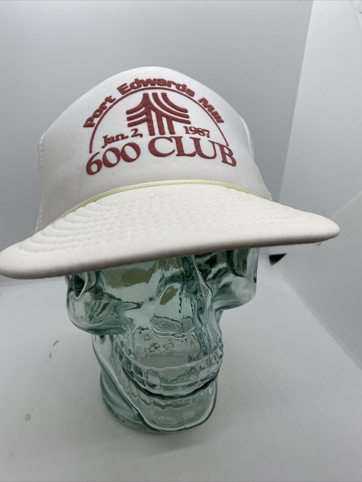 Vintage 1987 Port Edwards Mill 600 Club Mesh Snapback Trucker Cap Adjustable