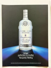 Vintage 1990 Tanqueray Sterling Vodka Liquor Advertisement Print Ad