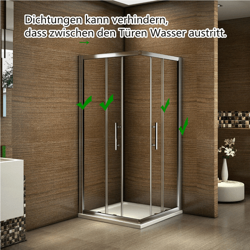 Nano+ESG Glas Eckeinstieg Schiebetür Duschtasse Duschabtrennung Duschtür Dusche - Bild 5 von 15