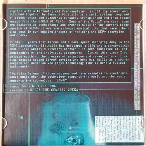 Repo! The Genetic Opera CD Soundtrack Digitalia Noise From Necromerchant's Debt - Picture 9 of 11