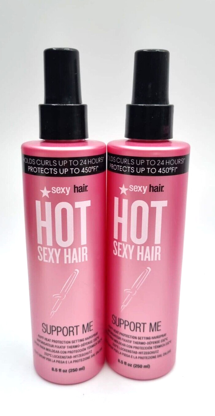 2 x sexyhair Hot Support Me Spray 250 ml Hitzeschutz Spray