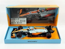Mclaren F1 MCL35M #4 Lando Norris Monaco GP 2021 3rd Gulf Livery 1:18 MINICHAMPS