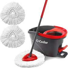 Spin Dry Floor Microfiber Spinning Mop Bucket Floor Cleaning w/ 2 Extra Refills