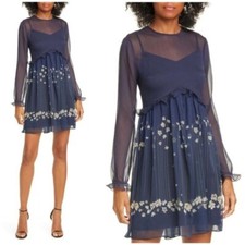 NWT TED BAKER Pearl Floral Long Sleeve Dress