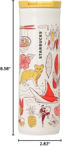 Vaso de acero inoxidable Starbucks Been There Series Okinawa Japón 16 oz - Imagen 5 de 5