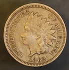 1862 INDIAN CENT BU FRESH FROM ORIGINAL COLLECTION -LOT 3221