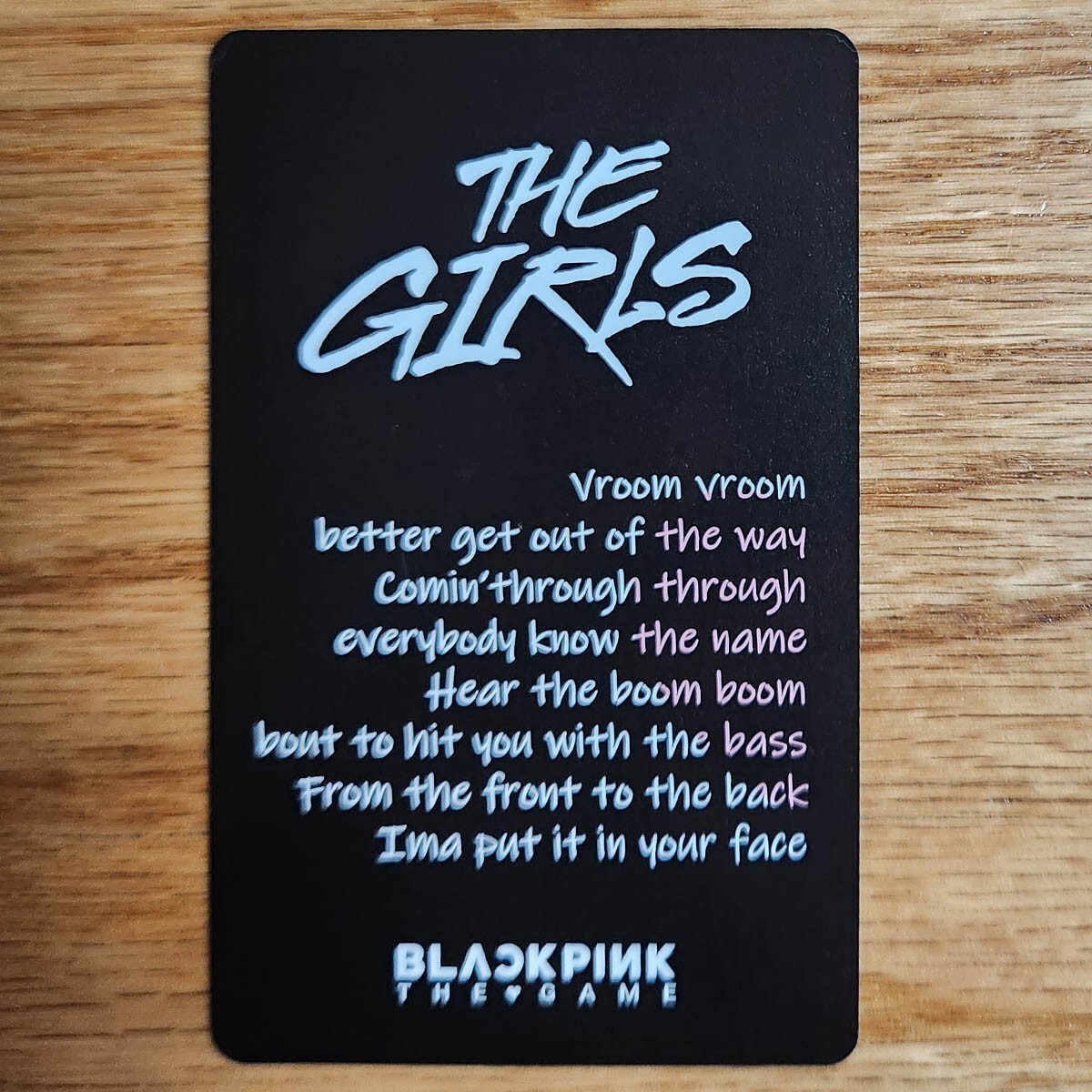 Rose Official Photocard BlackPink The Game The Girls Stella Black