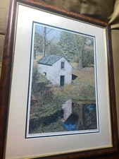 James Redding (20th C)  "Spring House Pond"  Lithograph - Signed/Framed/COA