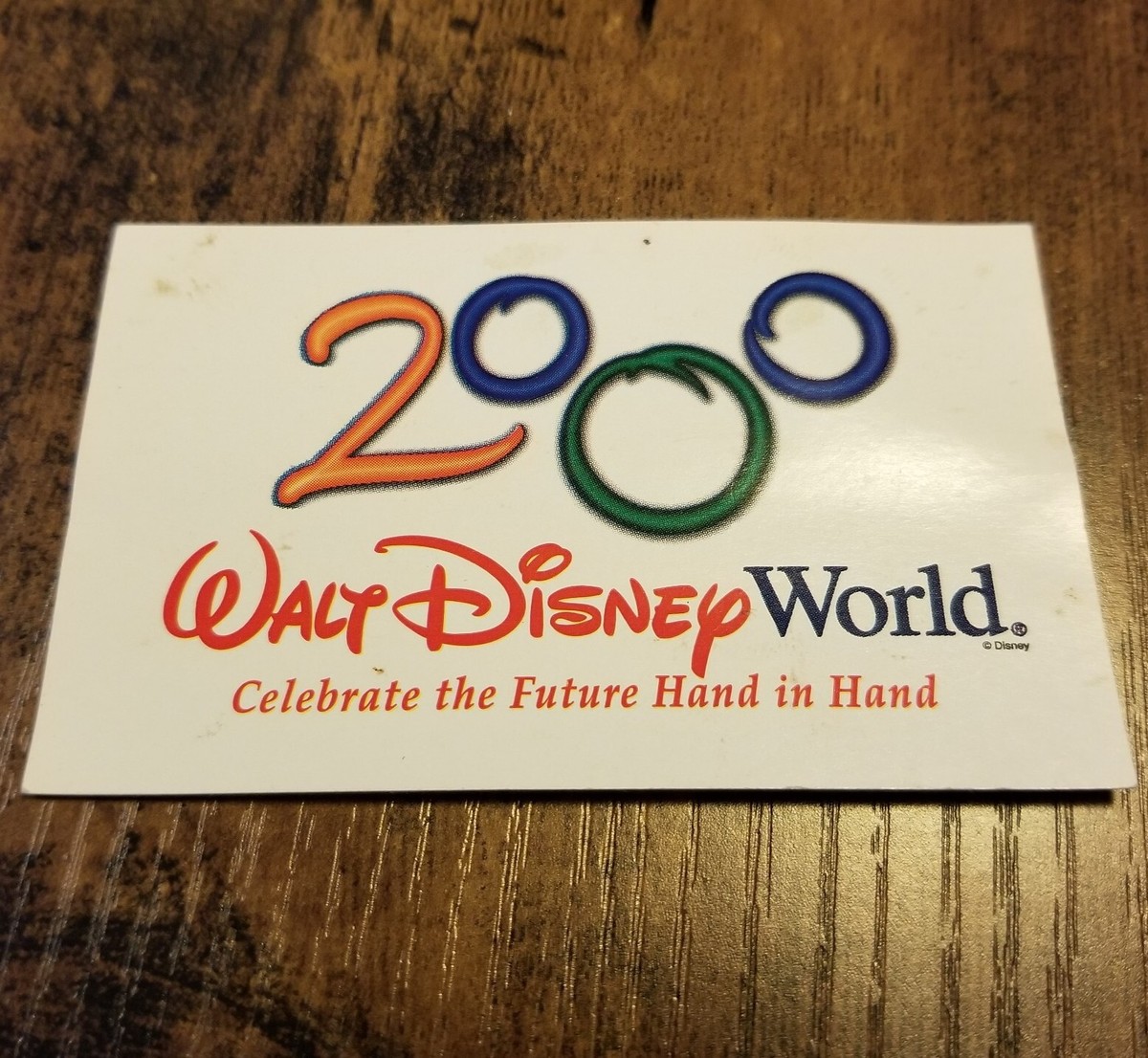 Walt Disney World Ticket Stub 2000 Y2K Millennium The Clark Family
