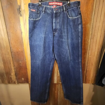 Vintage Ecko Unltd Jeans Mens 38x34 Blue Faded Loose Straight Baggy Fit Y2K