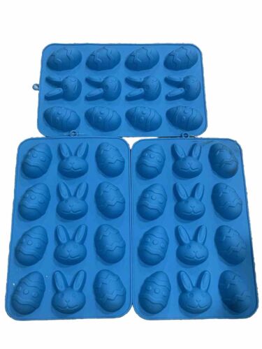 Easter Egg and Bunny Silicone Molds for Chocolate Candy DIY 36 Cavities NEW