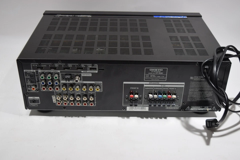 Onkyo AV Receiver HT-R391 5.1-Channel For Home Theater System Bundle - w/Remote - Image 3 of 4