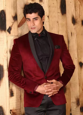 maroon velvet jacket