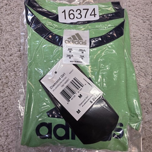 adidas Women's Diamond Girl Y2K Glam Embellished Logo T-Shirt Medium - Picture 9 of 9