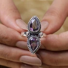 Solid 925 Sterling Silver Natural Mystic Topaz Ring Jewelry Gift For Her R 35