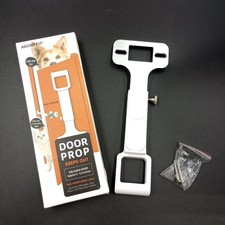 Door Prop Dog Cat Proof Door Latch White/Silver SEE PHOTOS