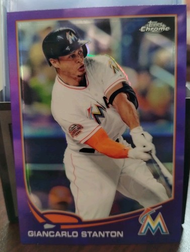 Giancarlo Stanton 2013 Topps Chrome Retail Purple Refractor parallel 197 Marlins