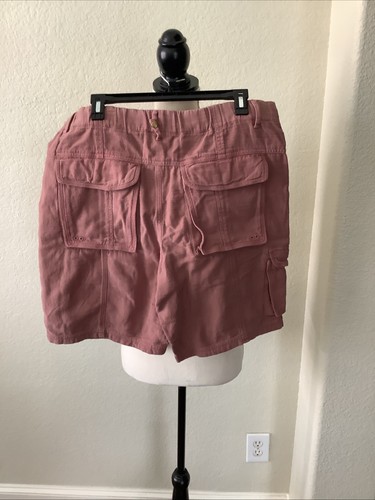 NWT Free People Rose Antique Oak Cargo Short Medium Elastic Waist - Picture 7 of 11