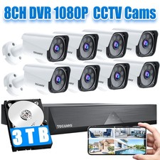 Toguard 1080P Bullet Cameras HDMI Connector, Surveillance, 8CH CCTV Security
