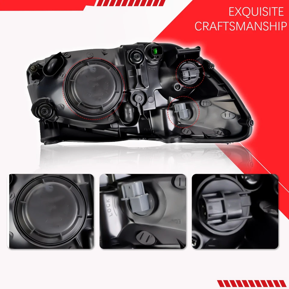 For 2007-2009 Kia Spectra W/ Halogen Bulb Headlight Assembly Left Driver Side - Image 4 of 4