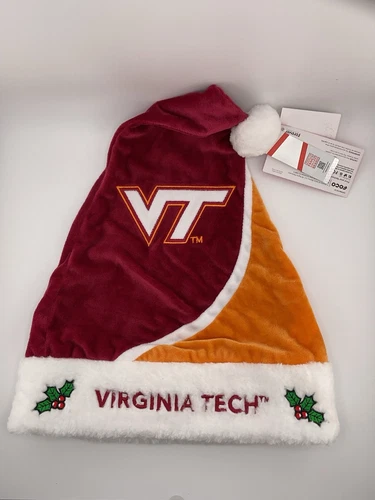 Virginia Tech (VT)  Santa Hat And Two Led Light Up Ornaments