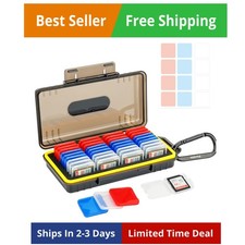 SD Card Case with 36 Pack Individual Clear Plastic Memory Card Holders for 36...