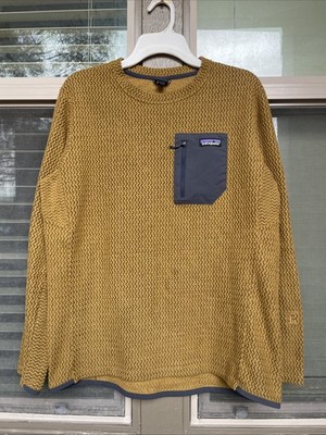 Patagonia Men's R1 Air Crew Pullover LARGE Mulch Brown Fleece
